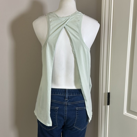 Lululemon All Tied Up Tank Top Mint Green Pima Cotton Yoga Shirt - Picture 8 of 12